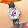 SpiderMan Watch Cute Cartoon Watch Kids Watches Boys Christmas Gift  Leather Quartz Watch