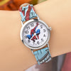 SpiderMan Watch Cute Cartoon Watch Kids Watches Boys Christmas Gift  Leather Quartz Watch