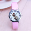 2018 famous children boys cute cool cartoon dinosaur quartz gift watches kids sports luminous hands leather clock montre enfant