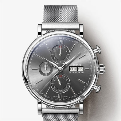 Switzerland LOBINNI Men Watches Luxury Brand Perpetual Calender Auto Mechanical Men's Clock Sapphire Leather relogio L13019-6