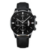 CUENA Men Wrist Watch Sport Stainless Steel Case Leather Band Quartz Analog man watches men watches quartzo day date watch male