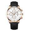 CUENA Men Wrist Watch Sport Stainless Steel Case Leather Band Quartz Analog man watches men watches quartzo day date watch male