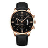 CUENA Men Wrist Watch Sport Stainless Steel Case Leather Band Quartz Analog man watches men watches quartzo day date watch male