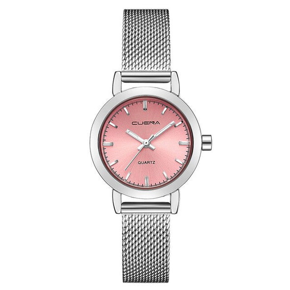 CUENA Women Dress Watches Quartz Stainless Steel Mesh Band Casual Bracele Ladies watch woman watches small dial reloj mujer