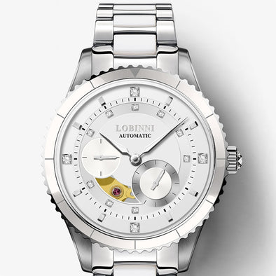 LOBINNI Top Luxury Brand Women Watches Japan MIYOTA Automatic Mechanical Clock Sapphire Skeleton Diamond Ladies Watch L2018-1