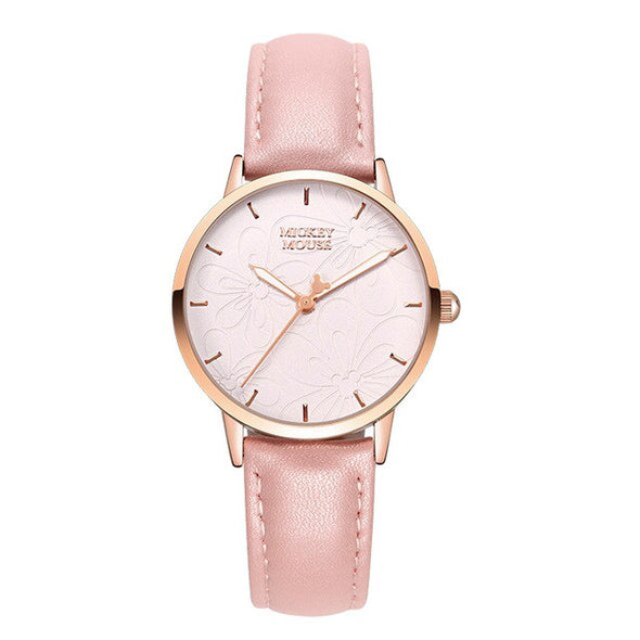 Disney Kids Watch Women Watch Fashion Cute Wristwatches Girls Boys Mickey Mouse Gift Leather clock