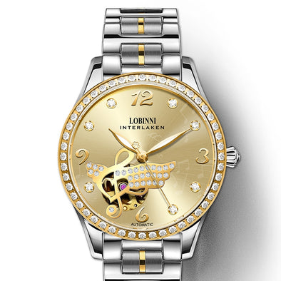Switzerland LOBINNI Luxury Brand Women Watches Japan Import Automatic Mechanical Clock Sapphire Diamond Ladies Watch L2007-10