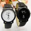 Good Boy Harajuku Korean Fashion lovers quzrtz watch Street Boys And Girls, My Love Belt Black And White Couple Wristwatch