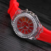 LED Light Flash Luminous Watches Women Men Boys Girls Silicone Wrist Watch Fashion Rhinestone Clock Kids Children Relogio Saati