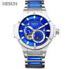 NESUN Men Fashion Business Automatic Mechanical Wristwatches Full Steel Sapphire Waterproof Sport Watches Male Relogio Masculino